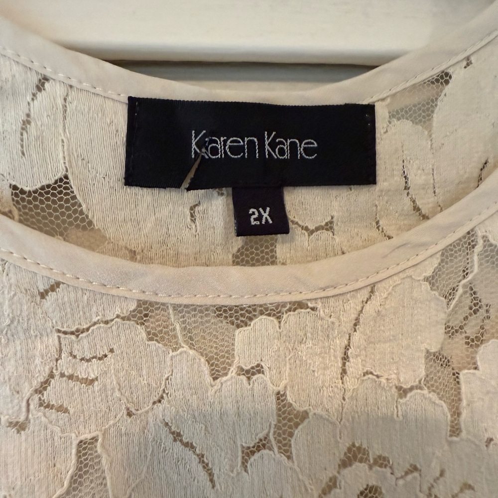 NWOT Karen Kane Lace Tank in Size 2X - Picture 2 of 6